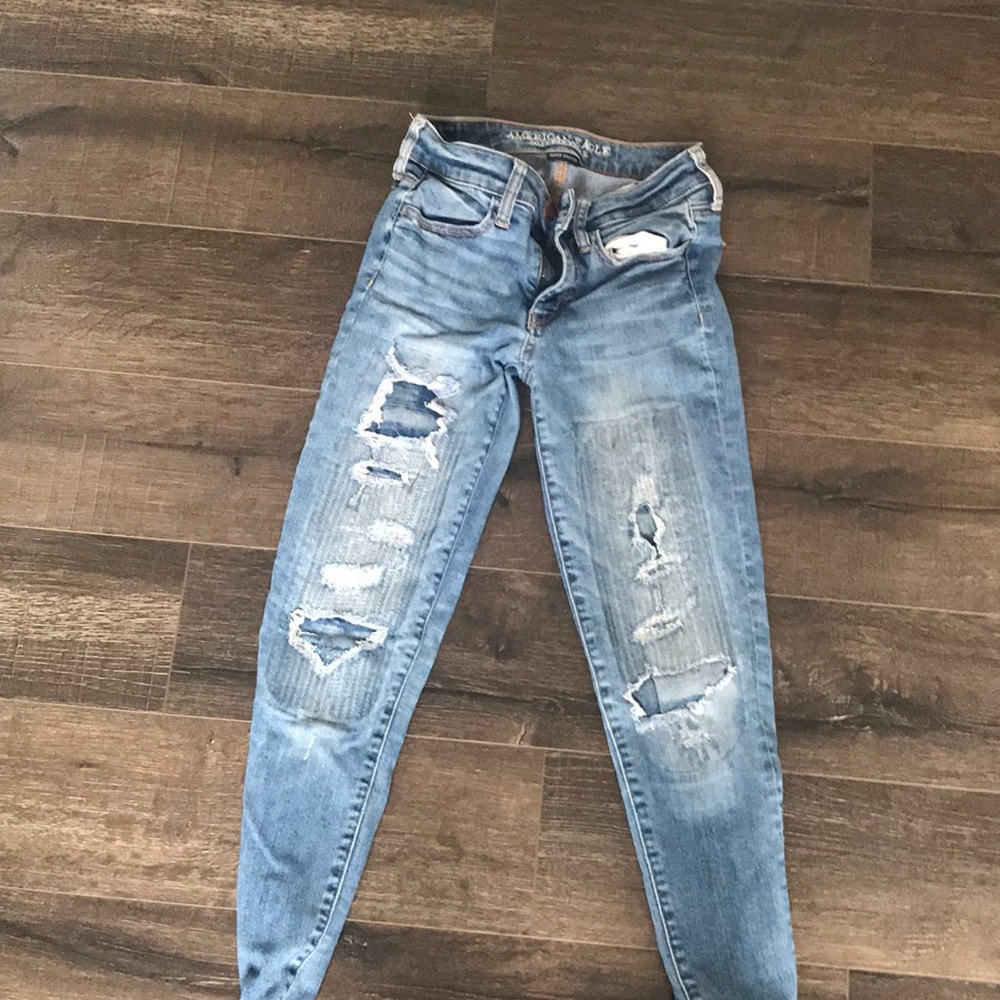 Jeans w mini rips